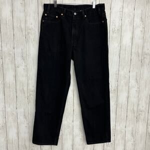 Levi's 550 Relaxed Fit Black Straight Leg Y2K Cotton Denim Vintage Jeans 38